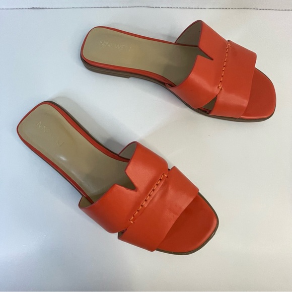 NINE WEST WOMEN’S GRANDA SLIP ON SLIDE SANDALS ORANGE SIZE 8.5 - Picture 6 of 9